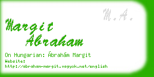 margit abraham business card